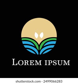 organic circle
 farm logo design, agriculture logo, organic farming and vector file,