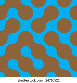 Organic circular shapes that link together. A modern looking background that tiles seamlessly as a pattern.