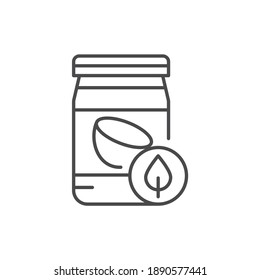 Organic coconut oil color line icon. Pictogram for web page, mobile app, promo.