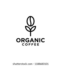 Organic Coffee Logo Icon Designs Vector