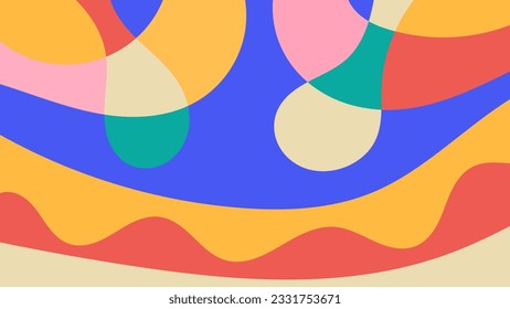 Fondo De Arte Abstracto Orgánico Colorido. Ilustración vectorial.