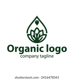 Organic company logo design vector eps free download for your business