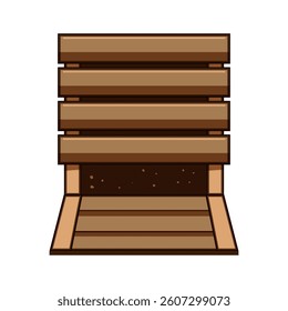 organic compost bin cartoon. waste recycling, garden soil, kitchen biodegradable organic compost bin sign. isolated symbol vector illustration