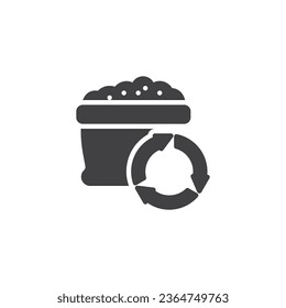 Organic composting vector icon. filled flat sign for mobile concept and web design. Recycling organic matter glyph icon. Symbol, logo illustration. Vector graphics
