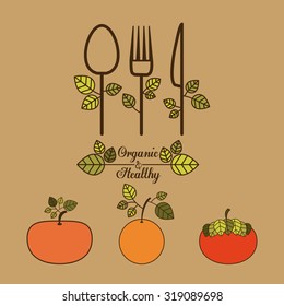 Organic concept with healthy food design, vector illustration eps 10