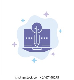 Organic, Content, Organic Content, Digital Blue Icon on Abstract Cloud Background. Vector Icon Template background