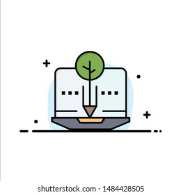 Organic, Content, Organic Content, Digital  Business Flat Line Filled Icon Vector Banner Template. Vector Icon Template background