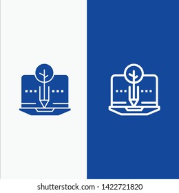 Organic, Content, Organic Content, Digital Line and Glyph Solid icon Blue banner Line and Glyph Solid icon Blue banner