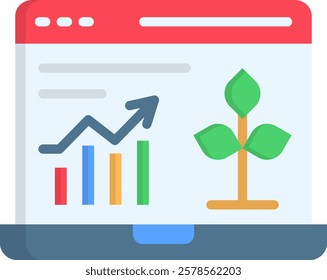 Organic Content Icon Flat Vector Illustration