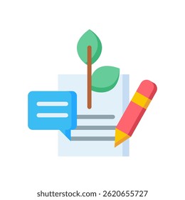 Organic Content Icon Flat Vector Illustration