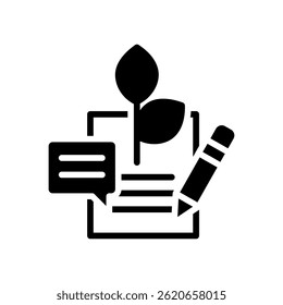 Organic Content Icon Glyph Vector Illustration