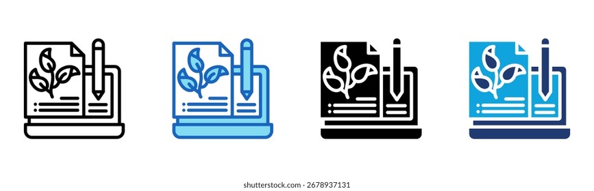 Organic Content icon Multi Style Vector Illustration