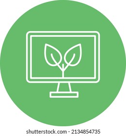 Organic Content line circle icon vector image. Can also be used for web apps, mobile apps and print media.