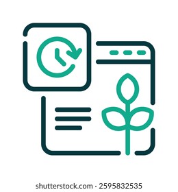 Organic Content With Two Color Style Icon Vector
