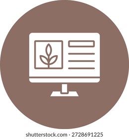 Vektorsymbol für organische Inhalte. Kann für Druck-, Mobil- und Web-Anwendungen verwendet werden.