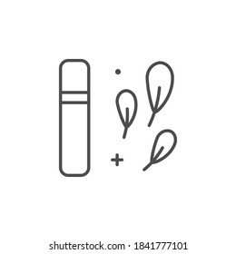 Organic cosmetic line outline icon