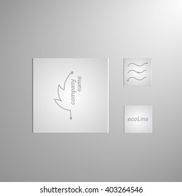Organic cosmetic mono line logo design templates. Made in vector. Perfect for packaging and wrapping paper