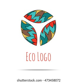 Organic cosmetic mono line logo design templates. Made in vector. Perfect for packaging and wrapping paper