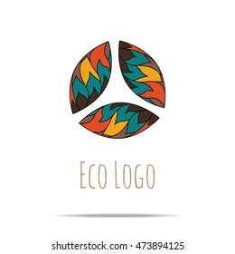 Organic cosmetic mono line logo design templates. Made in vector. Perfect for packaging and wrapping paper