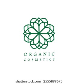 Organic cosmetics Center natural icon design