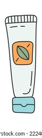Organic cosmetics tube Beauty icon. Vector illustration