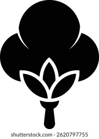 Organic Cotton Flower Plant Icon
