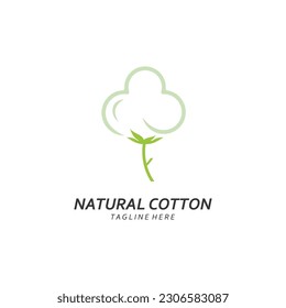 Organic Cotton Logo Icon. 100% Cotton Material Symbol.