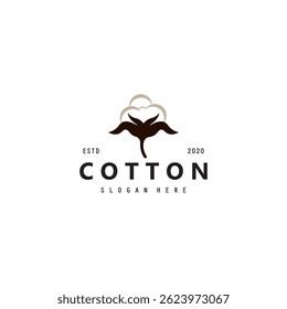 Organic Cotton Logo Icon. 100% Organic Cotton Symbol. Logo for cotton plantations, industries,business,textile,clothing and beauty,vector