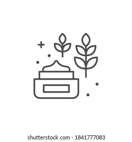 Organic cream line outline icon