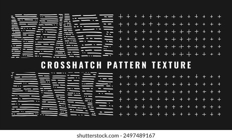 Organic crosshatch texture background with distressed pencil shading and vintage design elements.