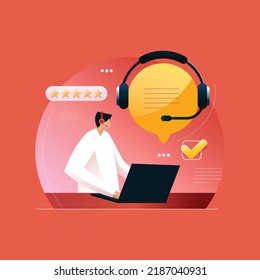 Asistencia al cliente orgánica e información de contacto con nosotros, concepto de Centro de llamadas