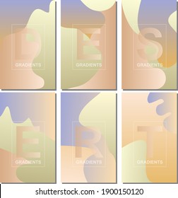 organic desert gradient vector illustration. Abstract landscape background. Ornamental poster concept.