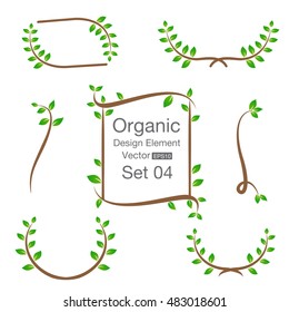 Organic design element isolated on the background vector illustration eps10