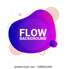 Organic design of liquid color abstract geometric shapes. Fluid gradient elements for minimal banner, logo, social post. Futuristic trendy dynamic elements. Abstract background. Eps10 vector.