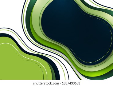 Diseño orgánico de formas geométricas abstractas de color líquido. Elementos para un cartel mínimo, logotipo, publicación social. Ilustración del vector