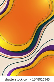 Organic design liquid colored abstract geometric shapes. Elements for a minimal banner, logo, social posting. Vector illustration