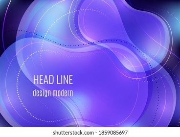 Organisches Design flüssige abstrakte geometrische Formen. Nachfolgende Farbverlauf-Elemente für minimales Banner, Logo, Social Posting. Futuristische trendige dynamische Elemente. Vektorgrafik