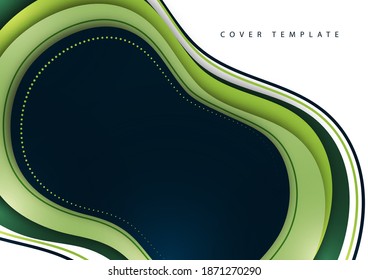 Organic design liquid colored abstract geometric shapes. Elements for a minimal banner, logo, social posting. Vector illustration