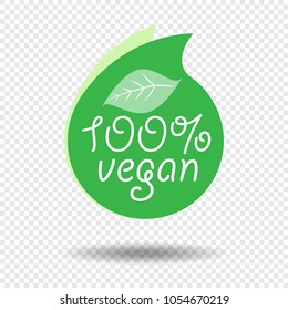 Organic design template. Eco friendly stamp. 100% natural logo design. Vegan green round icon. Vector ecology sphere logo. Green Healthy Natural Bio Food Products badge. Eco organic label.