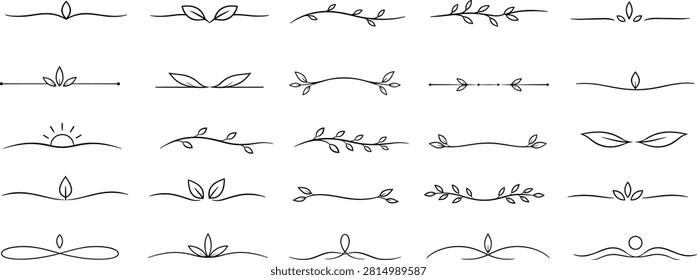 Organic Dividers Vector Collection – 25 Modern Nature-Inspired Decorative Separators for Branding and Editorial Design