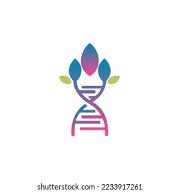 Organic DNA and logo design vector