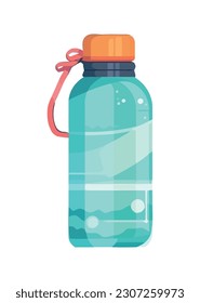 Organic drink in glass bottle design icon isolated
