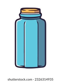 Organic drink in glass jar illustration icon isolated