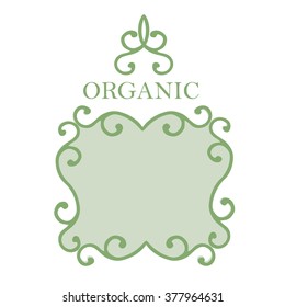 Organic Eco Background template for text . Nature Friendly. Vector Illustration. EPS 8