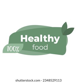 Organic, Eco, Bio, Vegan, Fresh, Natural Food Products Label Stamp. Green Healthy Logo Collection, Vector Icon. Eco stickers for web, labeling package, food, cosmetics. Hand drawn style.