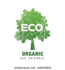 Organic eco icon design. Vector illustration