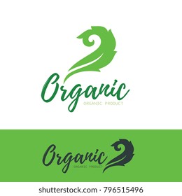 Organic and eco logo template.