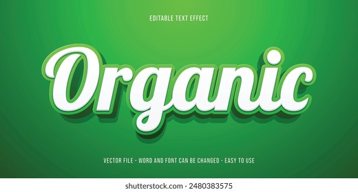 Organic editable text effect 3d style