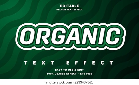 organic editable text effect with modern and simple style, usable for logo or campaign title