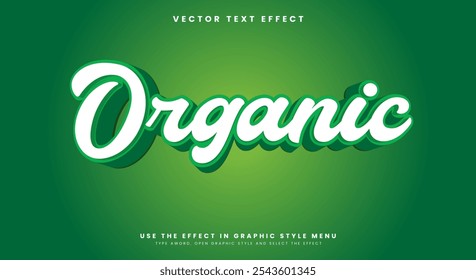 Organic editable text effect Template Suitable for nature Theme